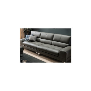 다우닝 몬트 4인 전체 천연가죽 소파 (색상:다크그레이)