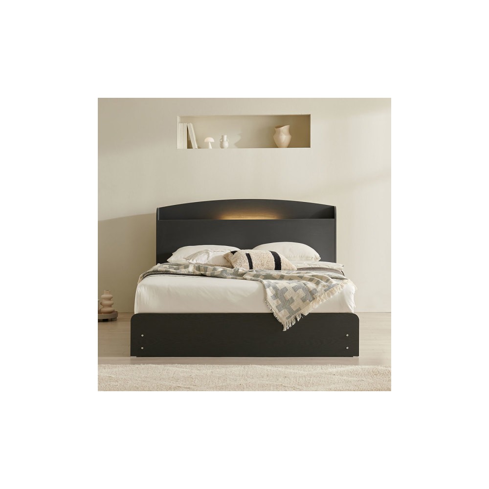 포스트모던 룩셈 LED 수납 침대 프레임 SS Q (매트리스 선택)