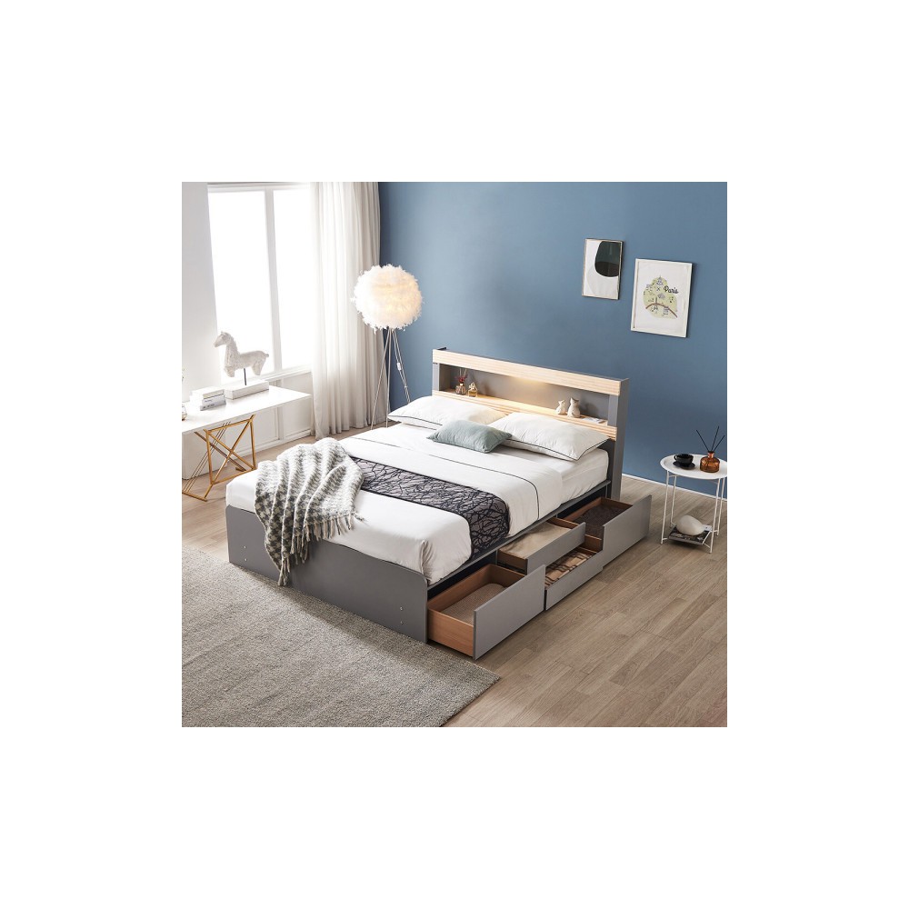 팬타 LED 수납 침대 베스트 침대 모음전 / 편백원목 슈퍼싱글 퀸 매트리스 서랍 침대 사은행사