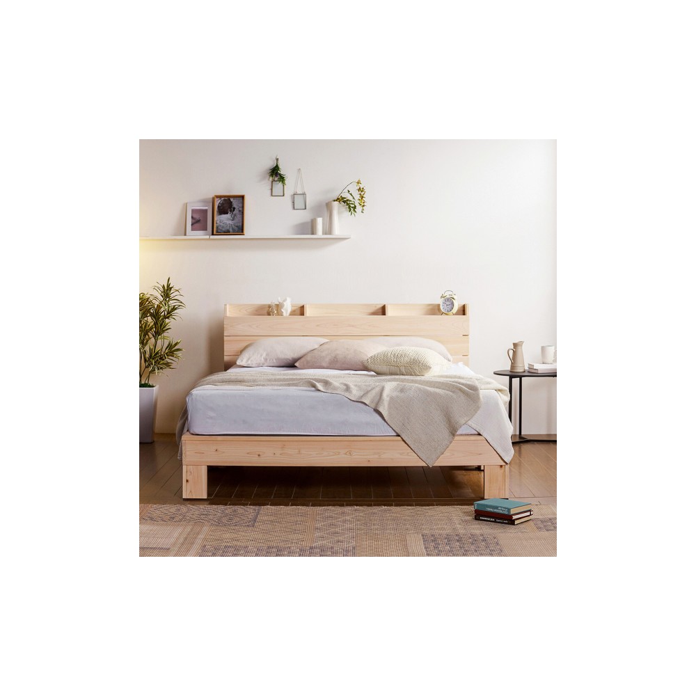 히노끼 편백나무 100% 원목침대 평상/수납 침대프레임 /싱글/슈퍼싱글/퀸/킹 매트리스 사은 행사