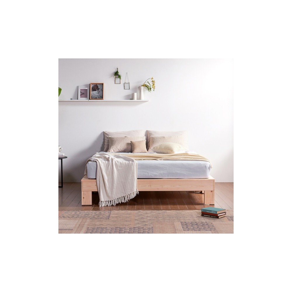 히노끼 편백나무 100% 원목침대 평상/수납 침대프레임 /싱글/슈퍼싱글/퀸/킹 매트리스 사은 행사