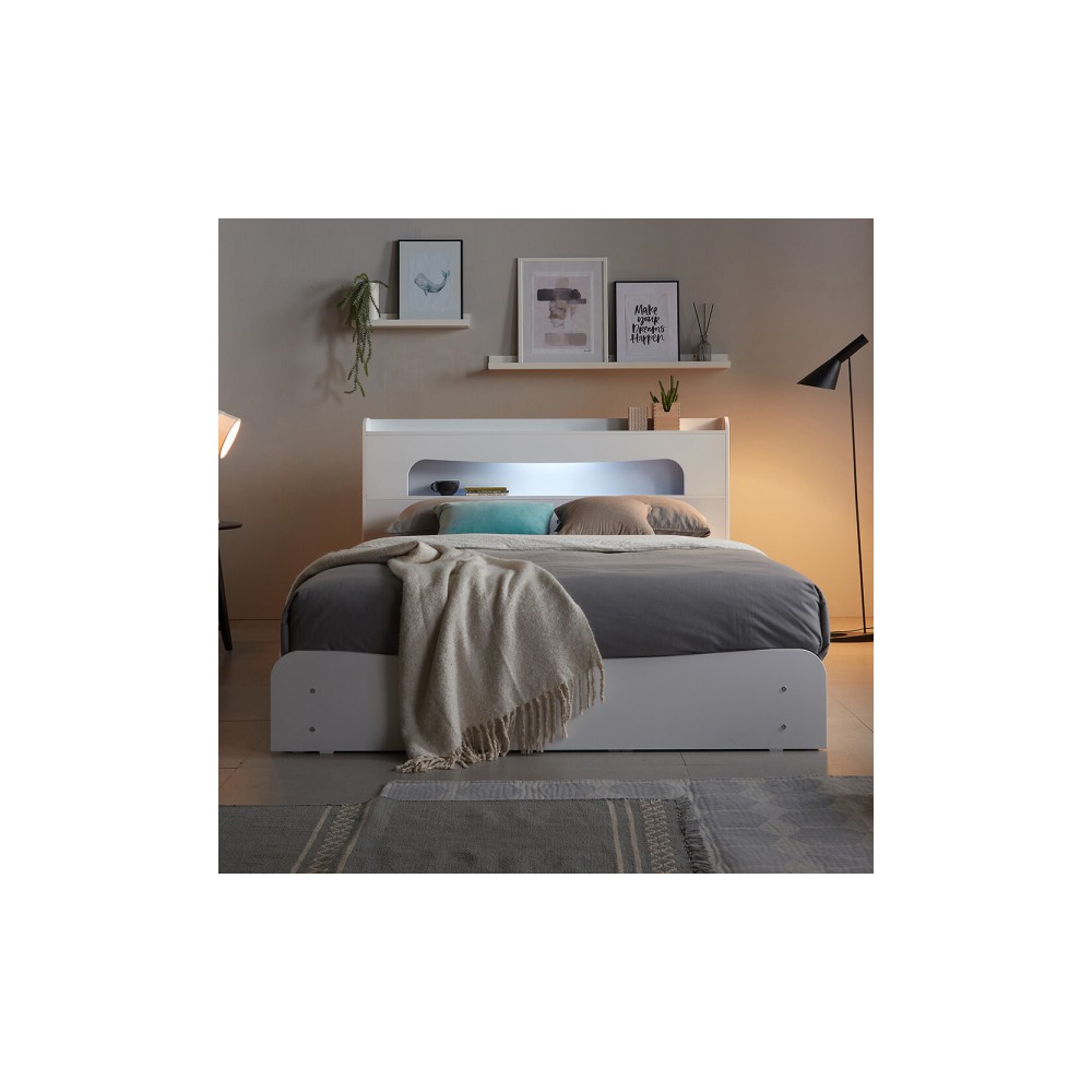 베스트 LED 수납침대 / 편백 수납헤드 원목 침대 슈퍼싱글 퀸 매트리스 서랍 침대 사은 행사