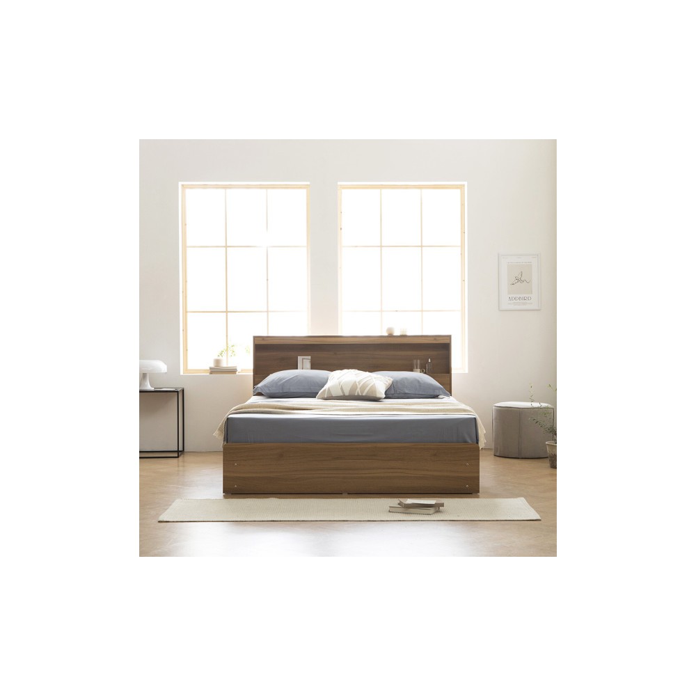 PICK 캐럴2 / 르마르 LED 3단 수납침대 SS/Q+ 매트리스 수납침대/조명침대/공간활용침대/원룸침대