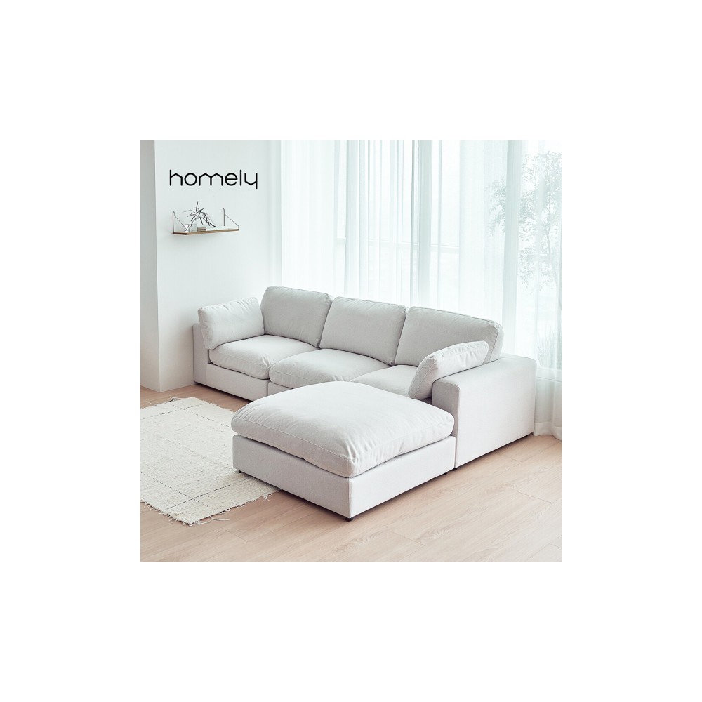 홈리 컴피 구스 코모도 모듈 패브릭 소파 4인 (쿠션증정)