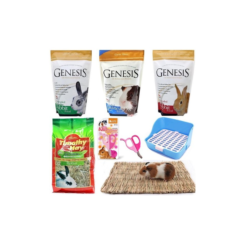 토끼 사료 기니피그 건초 간식 용품 먹이 베딩 화장실