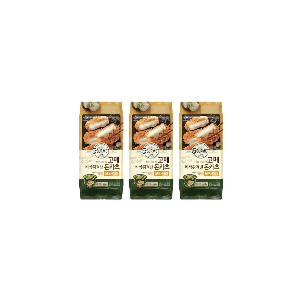 고메 바삭튀겨낸모짜렐라 돈카츠 450g (냉동) 3개